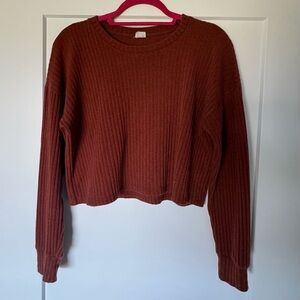 Wilfred Free Ribbed Long Sleeve in Rust Orange (Medium)